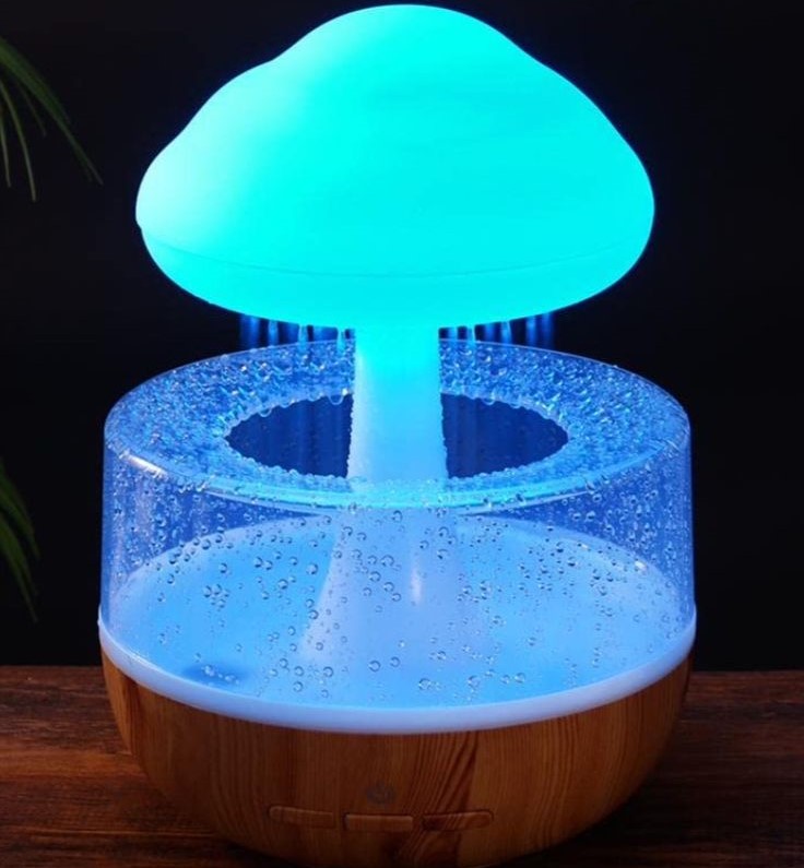 Rechargeable Cloud Rain Aroma Diffuser And LED Humidifier - Elegant Ambient Night - Image 3