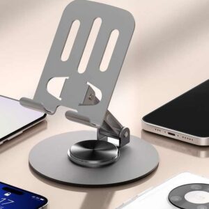 ZY034 Adjustable Desktop Mobile Phone Holder Premium ABS Metal Biaxial Bracket Stand