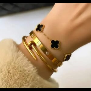 Stainless Steel 3 Piece Bracelet And Bangle Combo - Durable Elegant Accessory