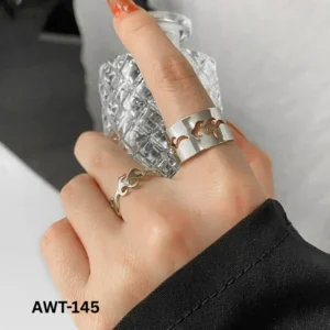 AWT-145 Star Couple Rings Adjustable Matching Rings