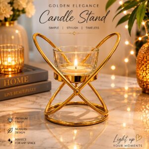 Elegant Black Candle Holder – Decorative Metal Candle Stand