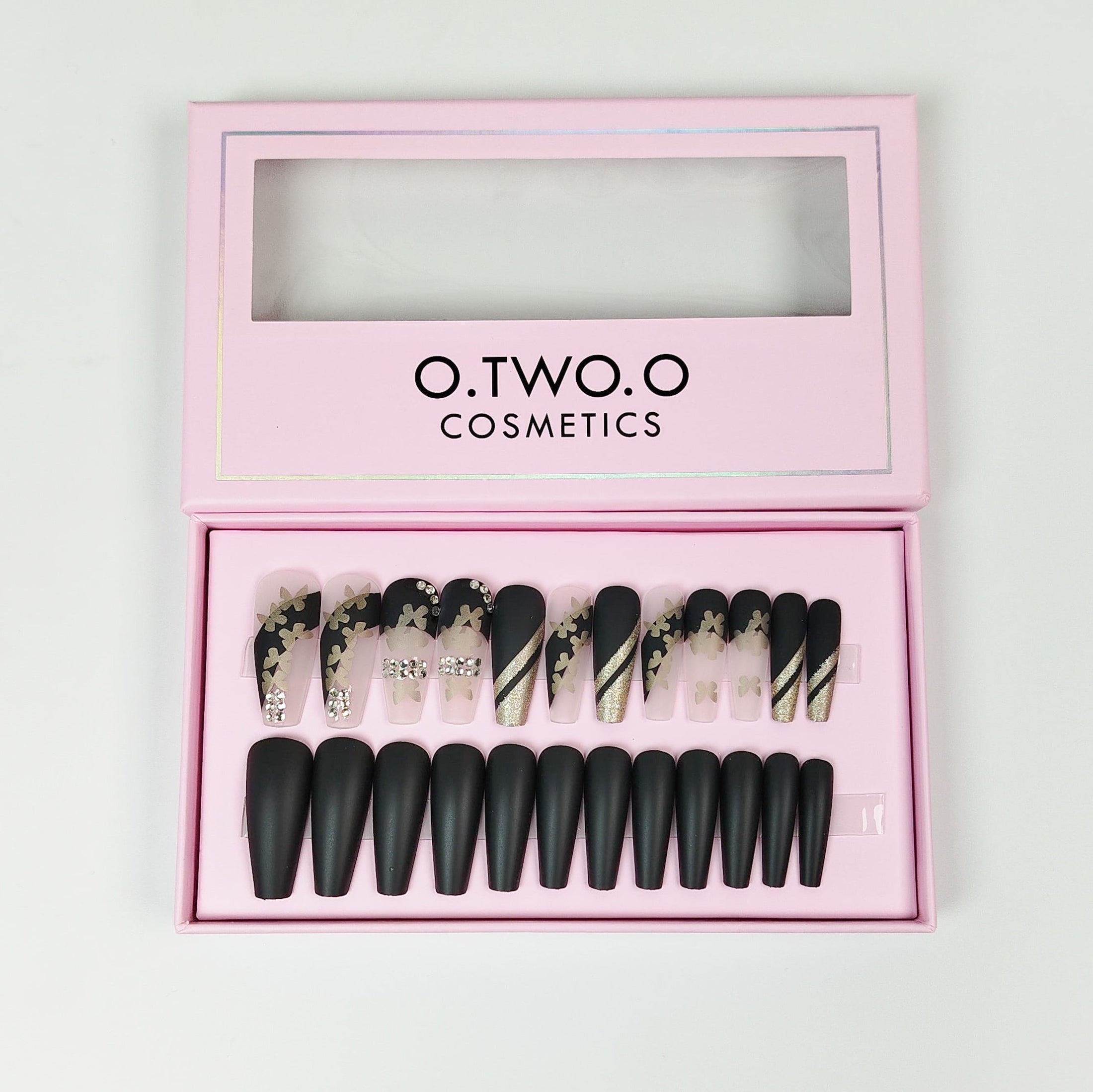 24 Pcs O.TWAO.O Nails Bold, Glossy & Long-Lasting Finish Best Quality Nails