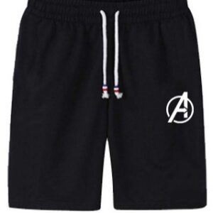Avengers Logo Jersey Shorts for MEN Black Gym, Sports & Fitness Shorts