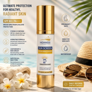 Highness Cosmetics Hydrating Mineral Sunscreen SPF 60 Plus PA Triple Premium Royal