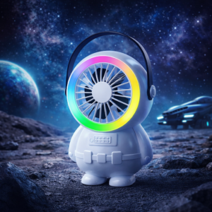 Astro Series Astronaut Mini Desktop Fan – Portable USB Rechargeable Fan