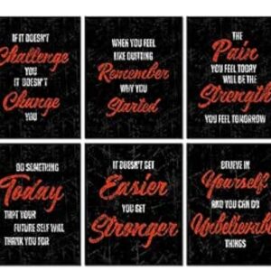 set of 6 Motivational sticky canvas frames