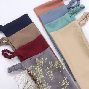 Elastic Half Niqab Bundle – Pack of 6 Premium Chiffon Face Veils