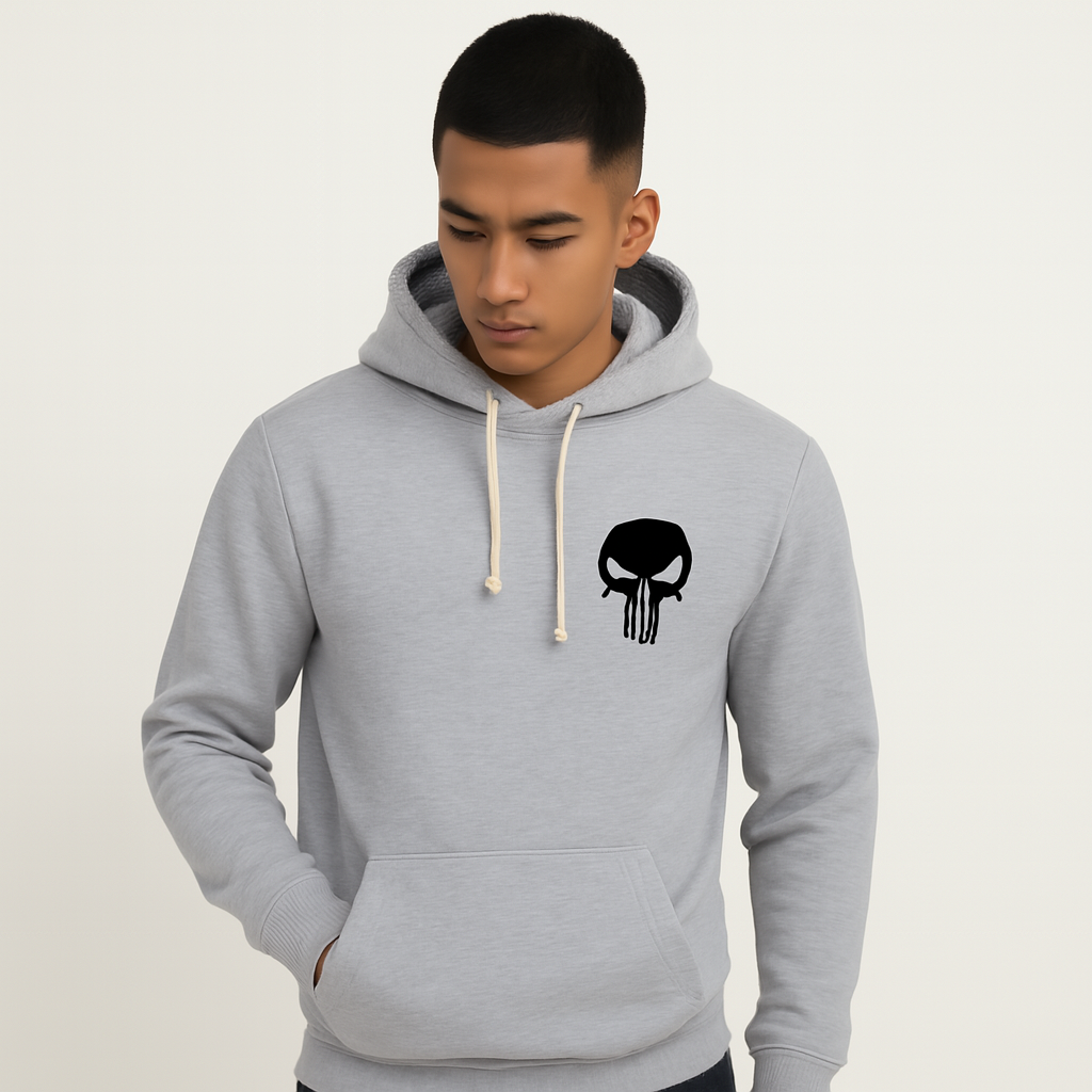 Printed Grey Hoodie - Image 3