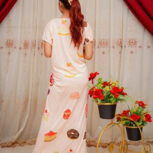 Cocoa Drift 3 Pieces Free Size Women Nightwear Set – Premium Jersey Nighty