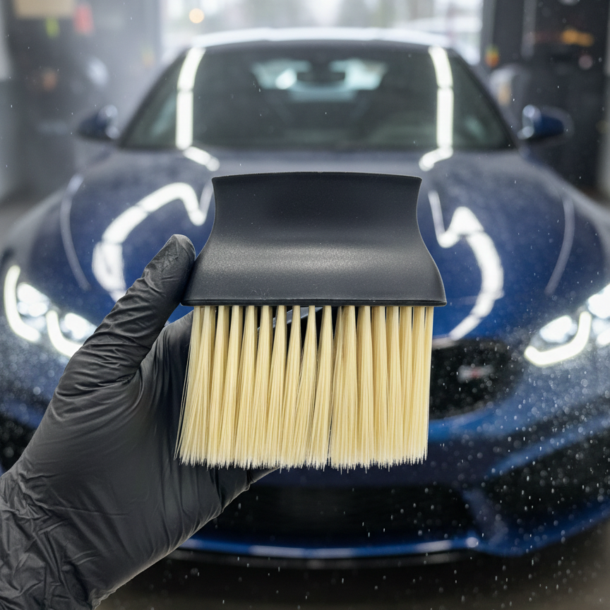 Car Interior Cleaning Brush Durable Quality Comfortable Grip Reliable Performance Effective Dust