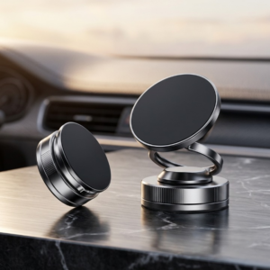 Vacuum Adsorption Magnetic Mobile Phone Holder & 360° Rotatable Car Mount Bracket
