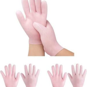 (1 Pair) Moisturizing Glove Set, Silicone Gel Spa Gloves