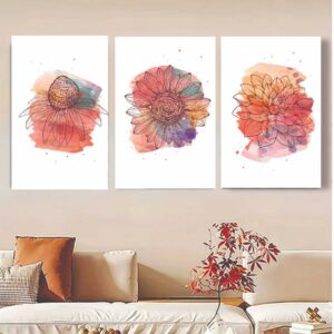 Set Of 3 Flower Frame Photo Type Frame 8x11 inches