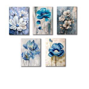 Set of 5 Premium Wall Art Photo Tiles – Modern Home Decor Sets 8x11