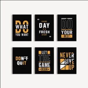 set of 6 sticky wooden frames