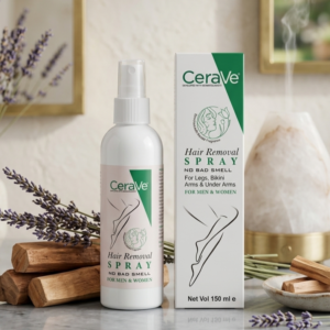 Green CeraVe Hair Removal Spray - Gentle Body Hair Eliminator Smooth Skin