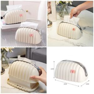 Decorative Shell Tissue Box Case Elegant And Modern Napkin Holder Stylish Daily