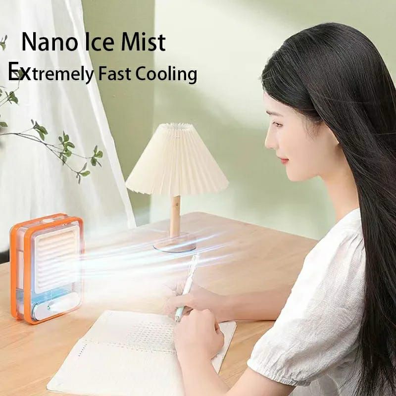 Rechargeable Portable Desktop Air Conditioner USB Mini Air Cooler Fan - Image 4