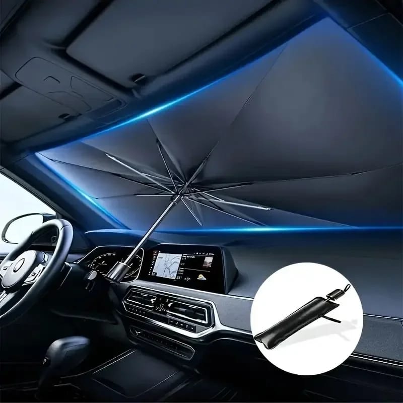 Premium Car Windshield Sun Shade Umbrella – Foldable UV Reflector & Heat