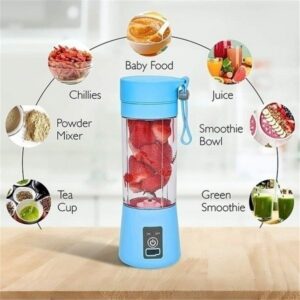 Portable 6 cuts Blender Home USB Rechargeable Electric Fruit Extractor Juice Blender