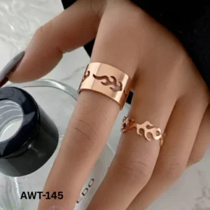 AWT-145 Fire Couple Rings Matching Design Stylish Look And Comfortable Wear