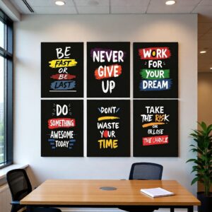 6 Pc Wall Decor Cardboard Phototiles