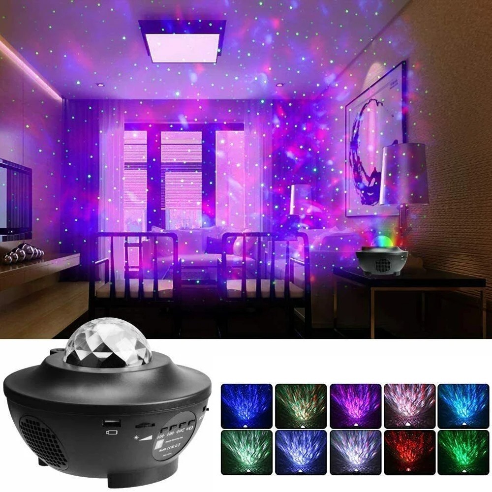 USB Starry Projector Light Ocean Wave & Star Sky Night Lamp - Image 3