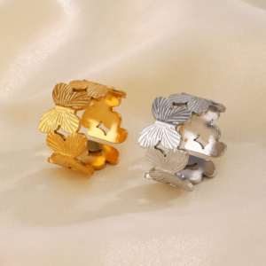 Stylish Alloy Hand Cuff Ring Set – Adjustable Fashion Jewelry