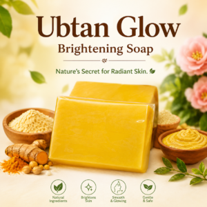 Ubtan Glow Brightening Soap – Handmade Organic Turmeric & Sandalwood Soap