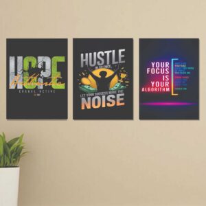 Set Of 3 Motivational Sticky Canvas Frames