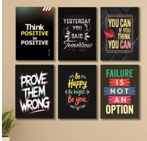 Set Of 6 Wall Art Wooden Phototile Frames