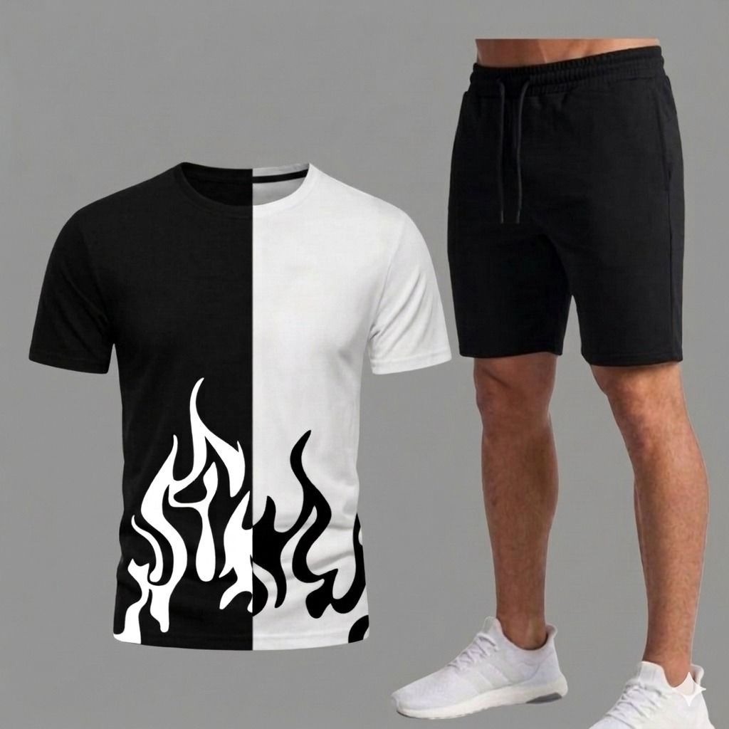 Stylish Printed Summer Track Suit - Image 2