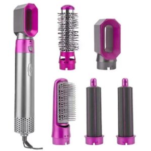 5 In 1 Hair Styler Brush Hair Straightener Curler Blow Dryer Volumizer