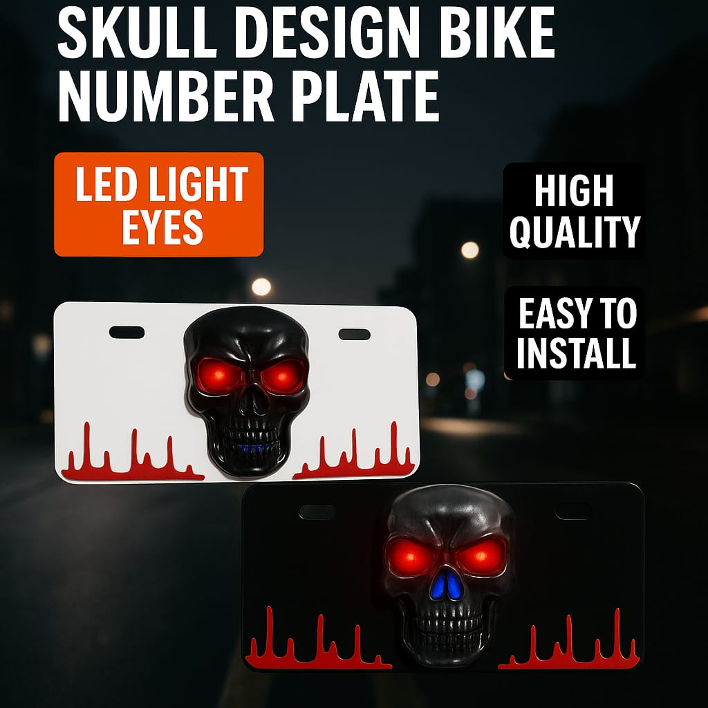 Skull LED Back Number Plate - Image 2