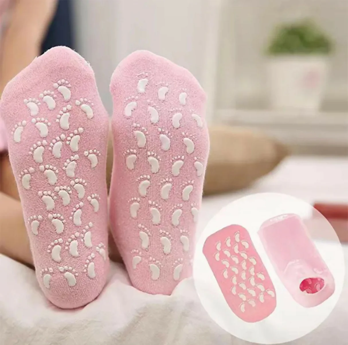 Spa Gel Moisturizing Socks Anti Slip Heel Care Socks - Image 2