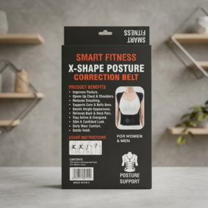 Smart Fitness X-Shape Posture Correction Belt – Back & Shoulder Support