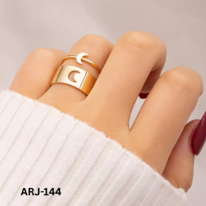 ARJ-144 Moon Couple Rings Adjustable Matching Rings