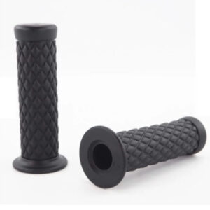 Cafe Racer Diamond Style Rubber Handlebar Grips