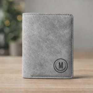 M Men's Premium Leather Wallet – Slim Bifold Card Holder & Cash