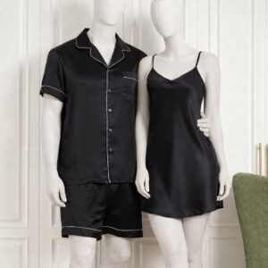 Couple Silk Night Suit / Sleepwear Set – Shirt & Shorts