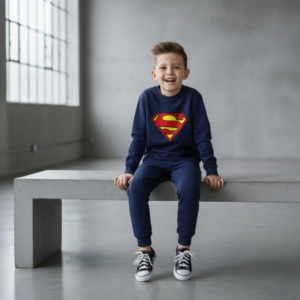 Superman Printed Sweatshirt & Pajama Trouser Tracksuit