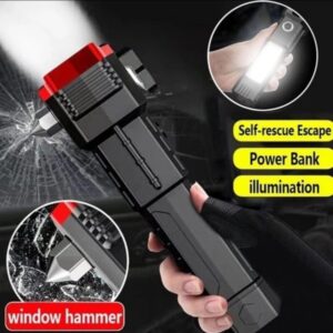 High Power LED Torch Light Rechargeable Flashlight – Multi Functional Emergency Tool