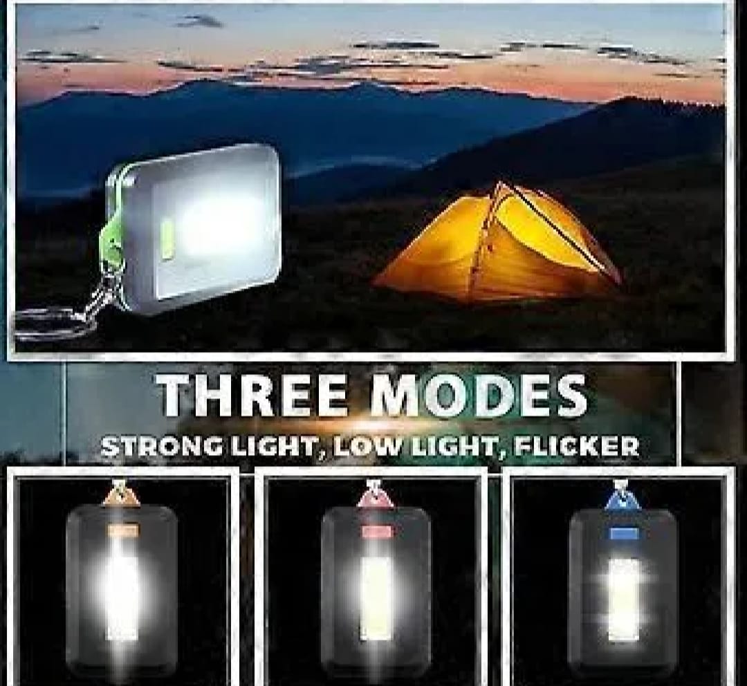 Mini COB LED Keychain Flashlight 3 Modes Portable Rechargeable Keychain Torch Emergency