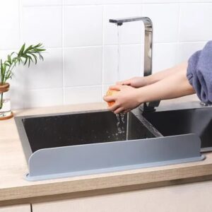 Reusable Silicone Sink Splash Guard – 14 Inch Splashproof Countertop Water Barrier