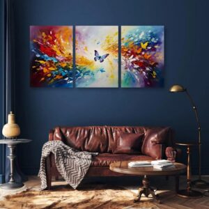 Set Of 3 Sticky Wooden Canvas Frames