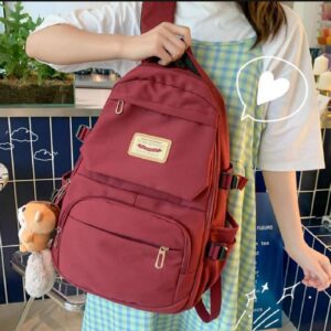 Korean Style School Bag Large Capacity Nylon Backpack Teenagers Girls Laptop Work