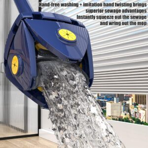 360° Rotatable 4 Leaf Clover Twist Water Auto Squeezes Mop Adjustable Corner