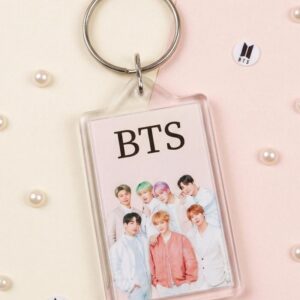 BTS Dual Side Printed Acrylic Keychain 2 Inch Glossy K-Pop Key Ring