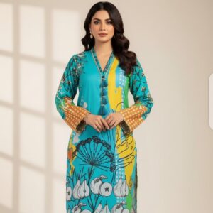 1 Piece Unstitched Digital Swiss Lawn Shirt