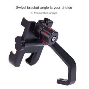C2 Universal Aluminum Motorcycle Phone Holder – 360° Adjustable Handlebar Mount Stand